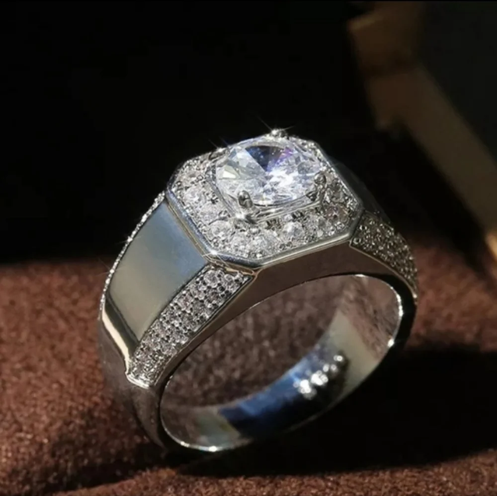 Men AAA Zircon Ring